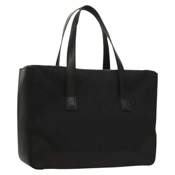 CELINE C Macadam Canvas Hand Bag Black - Picture 1 of 15